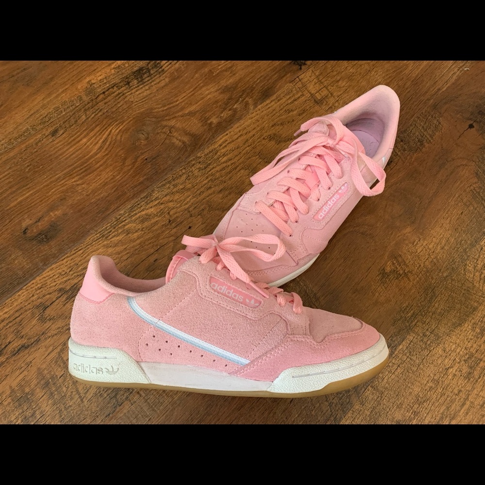 Adidas Women’s Continental 80 Pink Casual Lace Up Sneakers Shoes Suede S 7.5.